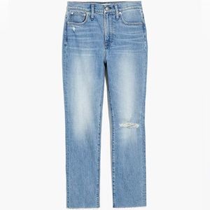 Madewell Perfect Vintage Jean in Coney Wash: Destroyed Edition